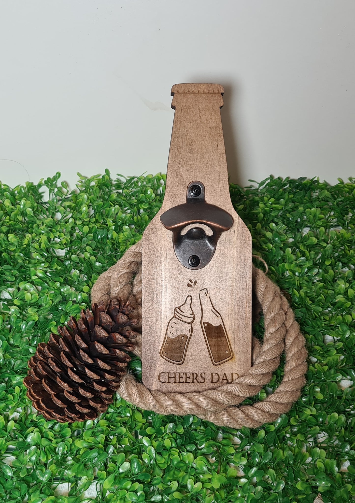 Pine Bottle Opener for Dad