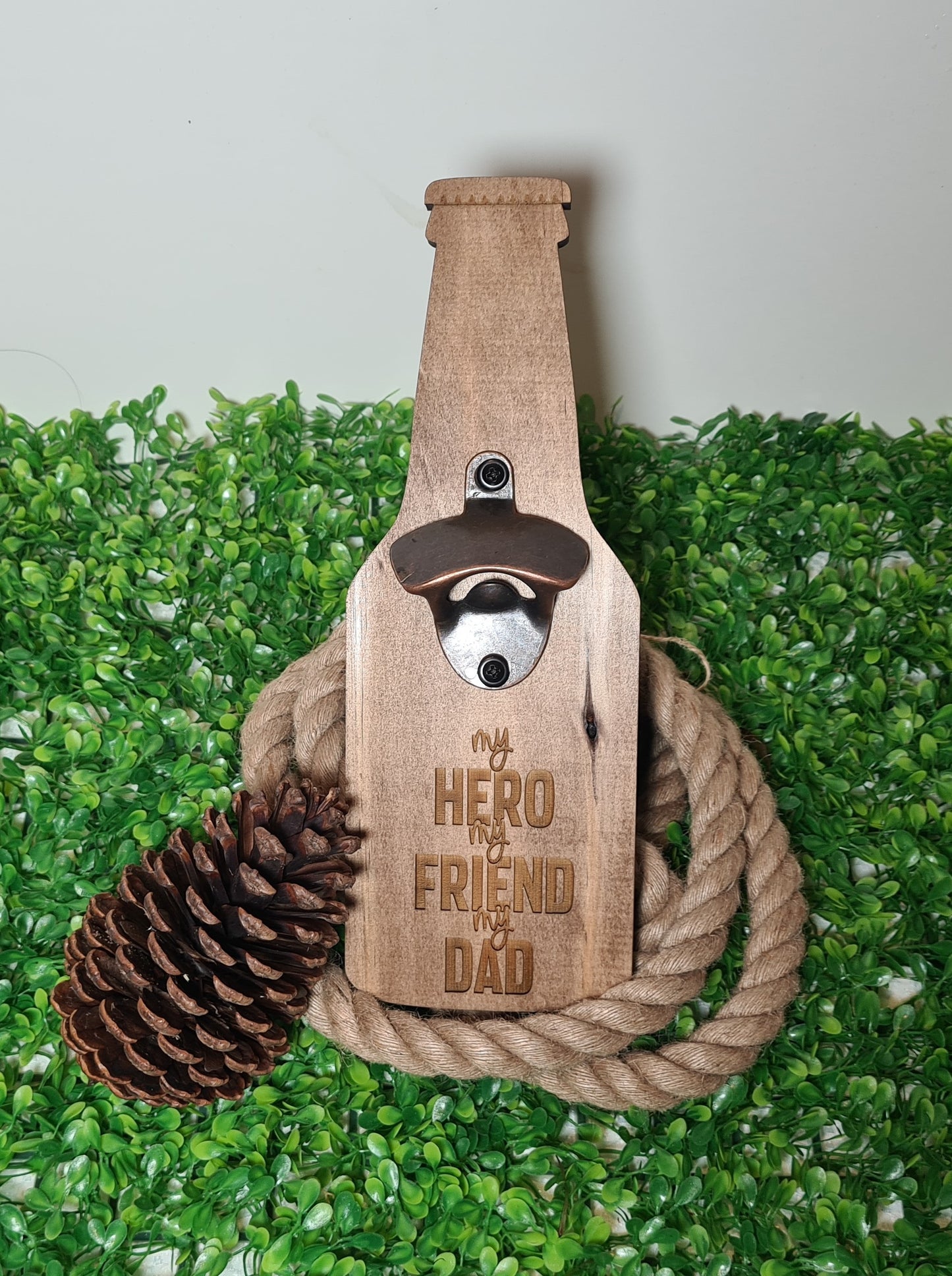 Pine Bottle Opener for Dad