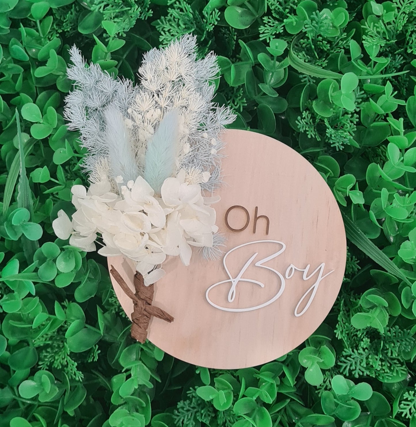 Baby Floral Gender Announcement Discs