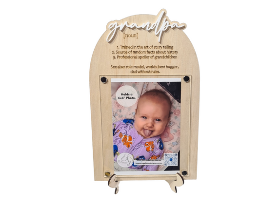 Plywood Arch Photo Frame - Grandpa