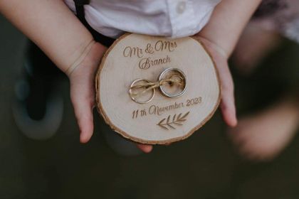 Rustic Personalised Timber Ring Holder