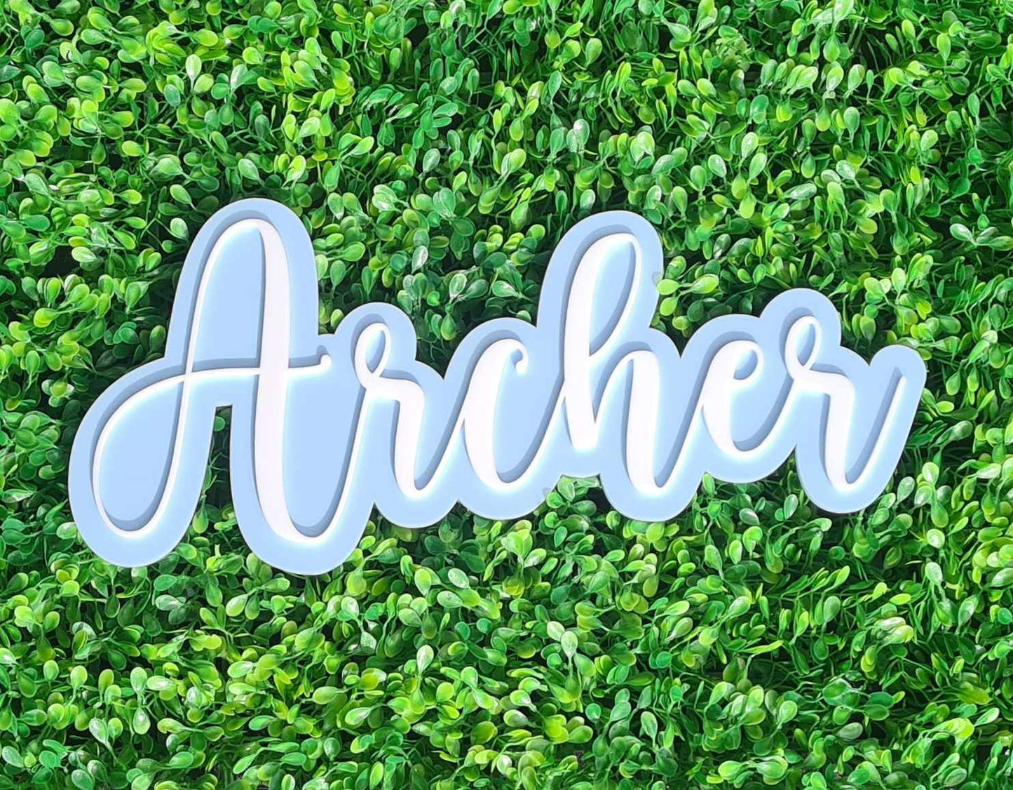 Small Double Layer Acrylic Name Sign