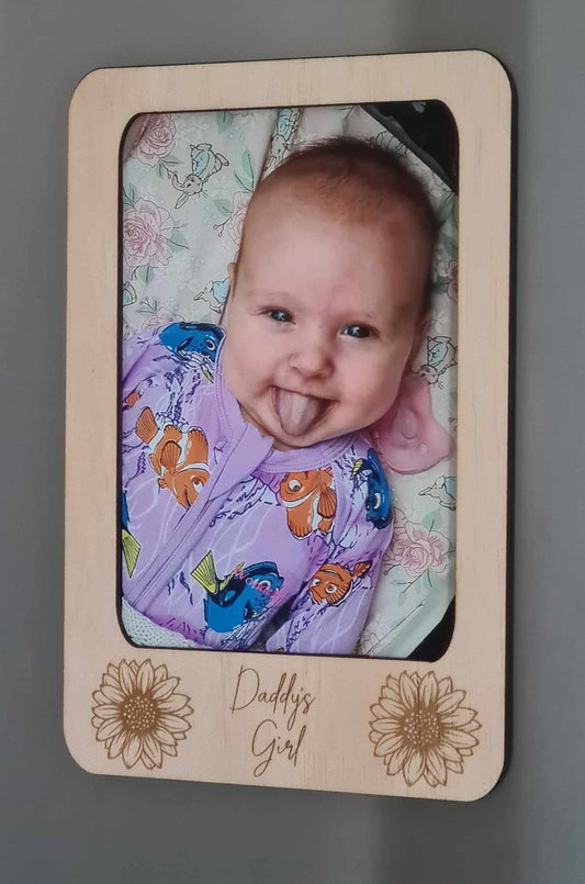 Plywood Magnetic Photo Frame - Daddy's Girl