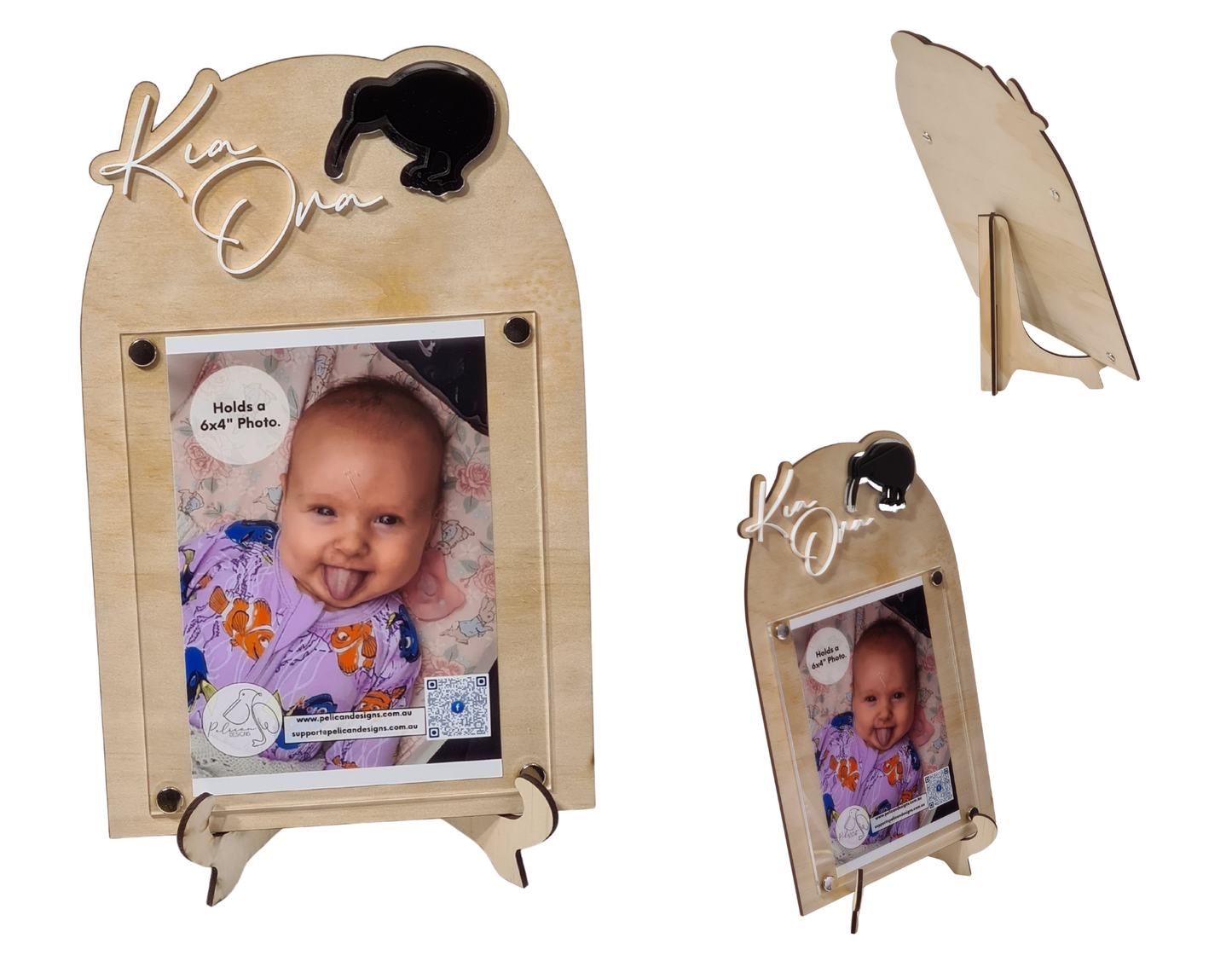 Plywood Arch Photo Frame - Kia Ora