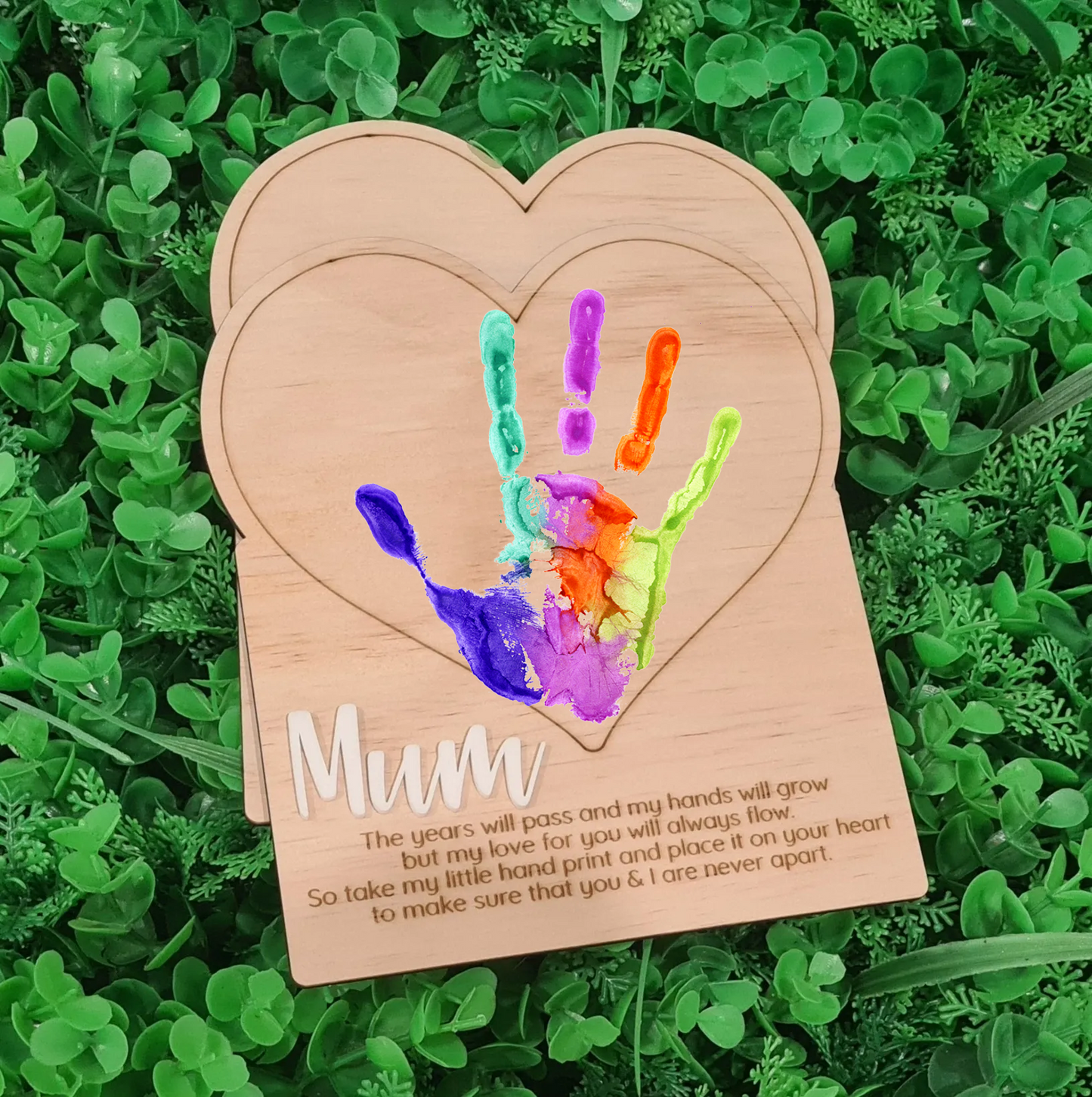 Handprint Plaque Keepsake with Stand