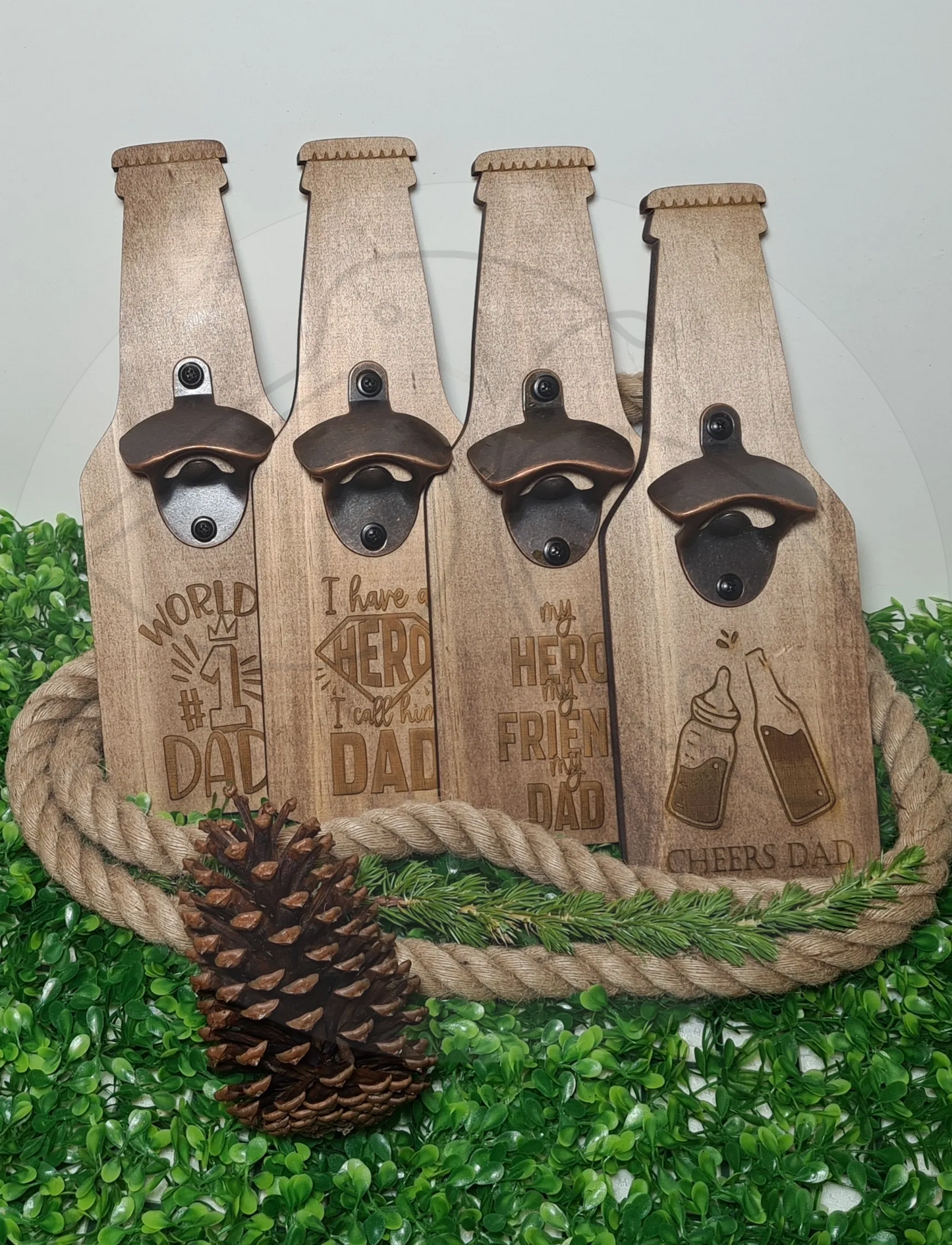 Pine Bottle Opener for Dad