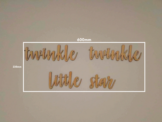 Twinkle Twinkle Little Star Wall Script