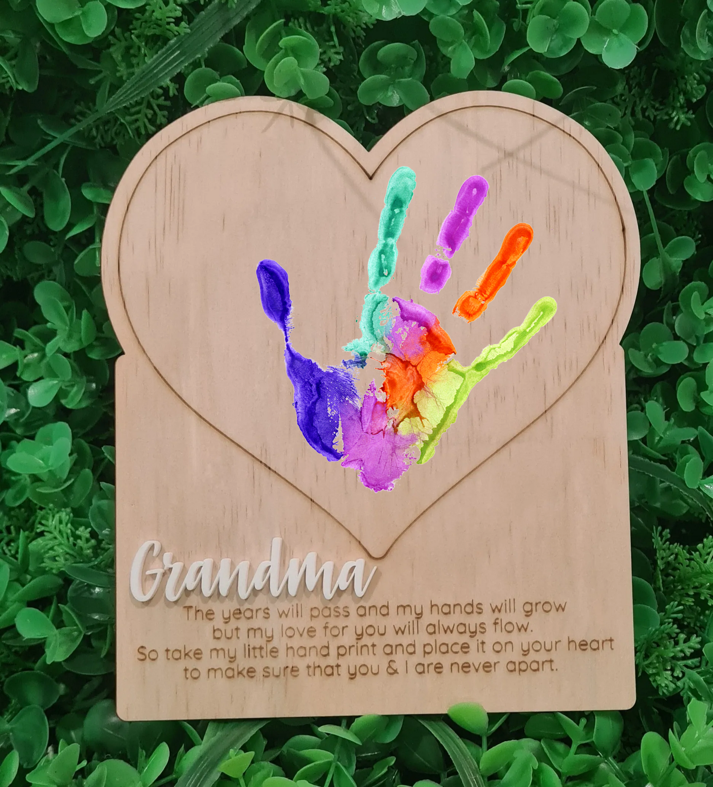 Handprint Plaque Keepsake with Stand