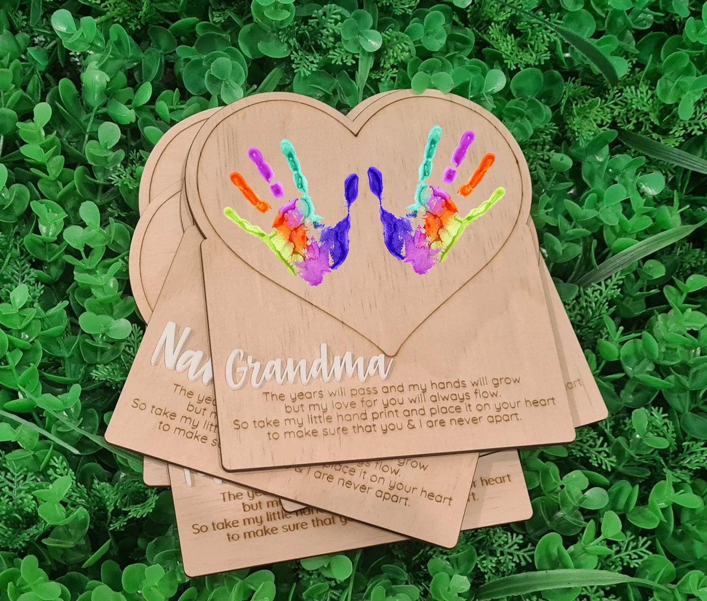 Handprint Plaque Keepsake with Stand