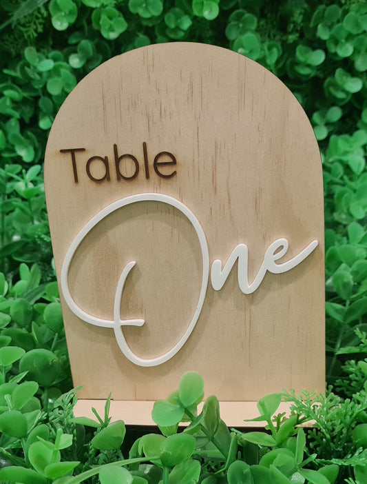 Miniature Arch Table Numbers - Set of 5