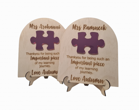 Teacher Appreciation Plaque & Stand